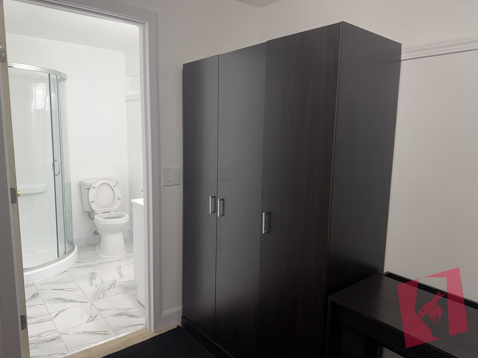 one bedroom in bilevel basement
