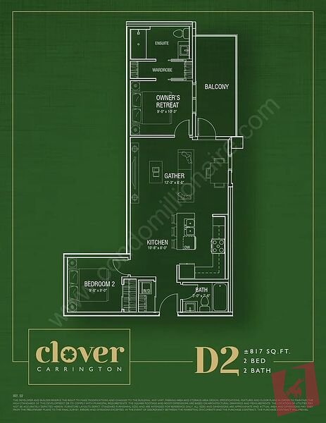 Spacious 2 Bed + 2 Bath at Clover in Carrington photo 2