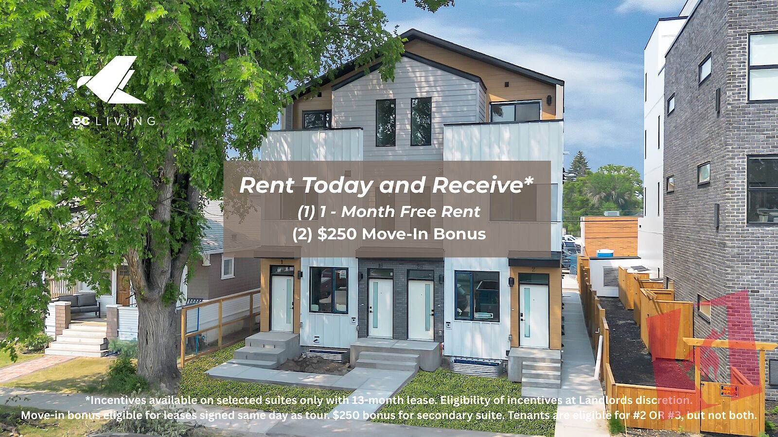 BRAND NEW Tuxedo Park Luxury Townhomes: now with 1-month free rent, up to $250 move in bonus