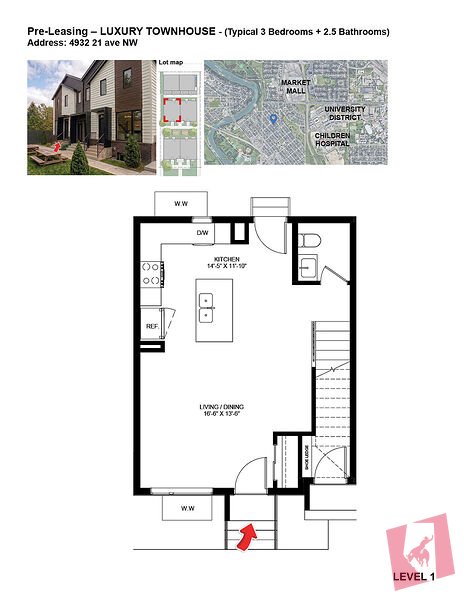 Pre-Leasing – Brand New 3 Bedroom Rear Building Units Calgary Montgomery photo 3