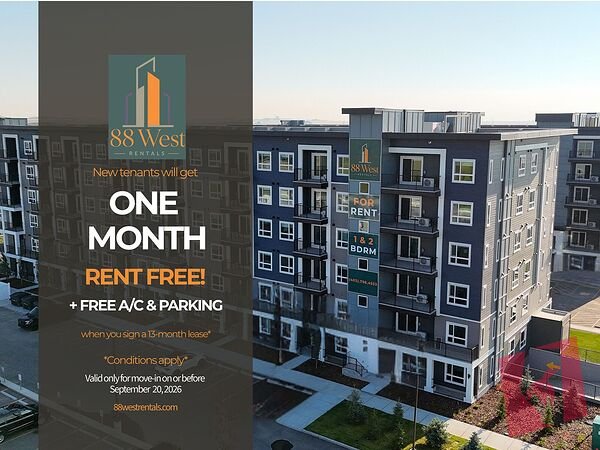 New 1 & 2 Bedroom Suites in Cornerstone | 1 Month FREE Rent + Free Parking + AC