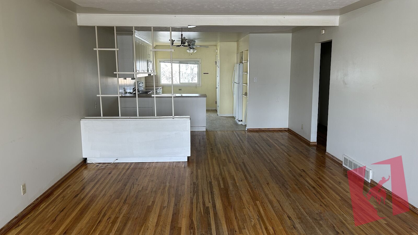Large, bright main floor of duplex